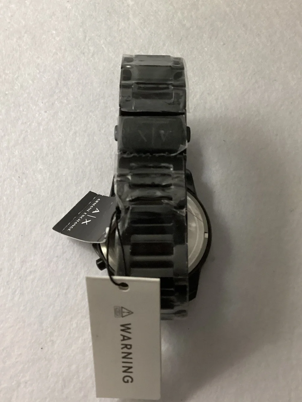 A/X Armani Exchange Chronograph Black Stainless Steel Bracelet Watch 44mm